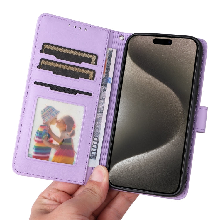 For iPhone 15 Pro Max BETOPNICE BN-005 2 in 1 Detachable Imitate Genuine Leather Phone Case(Light Purple) - iPhone 15 Pro Max Cases by BETOPNICE | Online Shopping UK | buy2fix