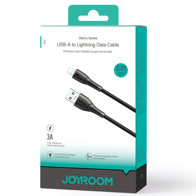 JOYROOM SA32-AL3 Starry Series 3A USB to 8 Pin Fast Charging Data Cable, Length:1m(Black) - Normal Style Cable by JOYROOM | Online Shopping UK | buy2fix