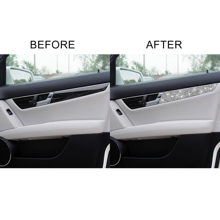 For Mercedes-Benz C-class W204 2007-2013 Car Door Panel Diamond Decorative Sticker, Left and Right Drive - Car Interior Mouldings by buy2fix | Online Shopping UK | buy2fix