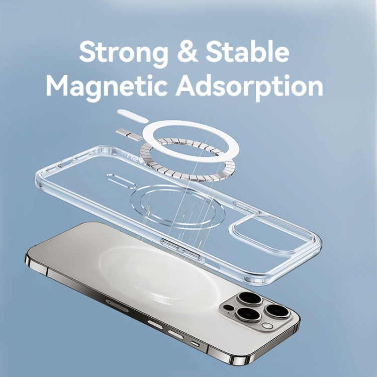 For iPhone 15 Plus USAMS Ice Magnet Series MagSafe PC + TPU Phone Case(Transparent) - iPhone 15 Plus Cases by USAMS | Online Shopping UK | buy2fix