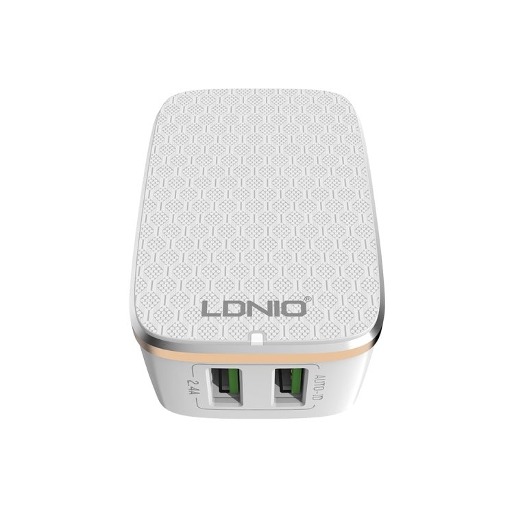 LDNIO A2204 2 in 1 12W Dual USB Interface Travel Charger Mobile Phone Charger with Micro USB Data Cable, EU Plug - USB Charger by LDNIO | Online Shopping UK | buy2fix