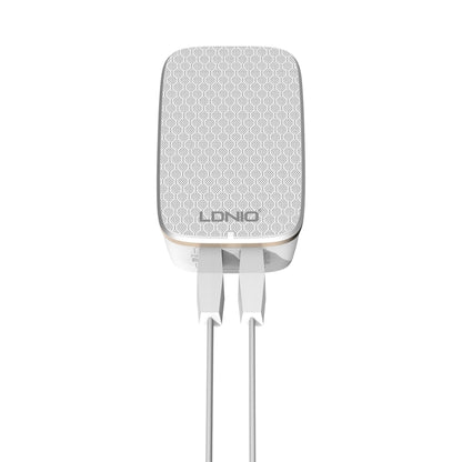 LDNIO A2204 2 in 1 12W Dual USB Interface Travel Charger Mobile Phone Charger with Micro USB Data Cable, US Plug - USB Charger by LDNIO | Online Shopping UK | buy2fix