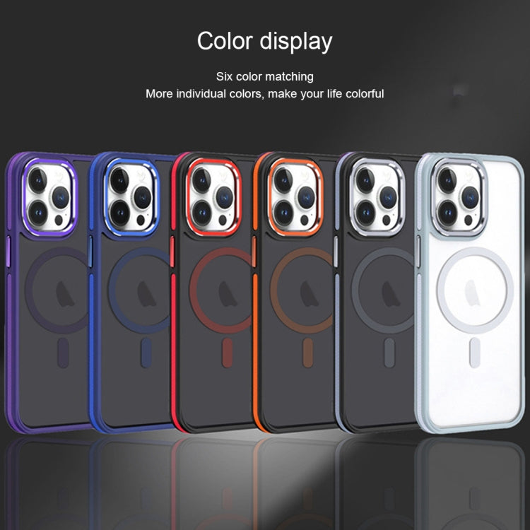 For iPhone 13 Pro Max Two-color Frosted MagSafe Magnetic Phone Case(Blue) - iPhone 13 Pro Max Cases by buy2fix | Online Shopping UK | buy2fix