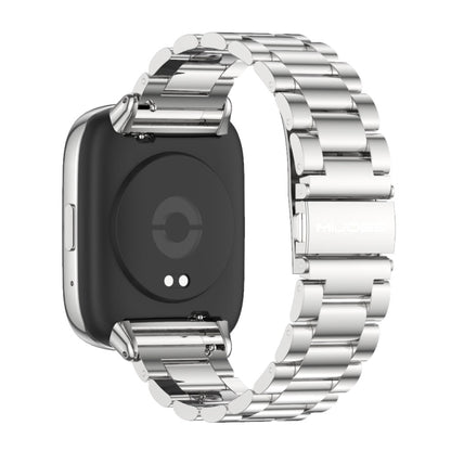 For Redmi Watch 3 Lite / Watch 3 Active Mijobs Three-Bead Metal Stainless Steel Watch Band(Silver) - Watch Bands by MIJOBS | Online Shopping UK | buy2fix