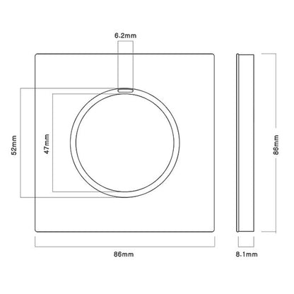 86mm Gray Aluminum Wire Drawing LED Switch Panel, Style:Telephone-Computer Socket - Consumer Electronics by buy2fix | Online Shopping UK | buy2fix