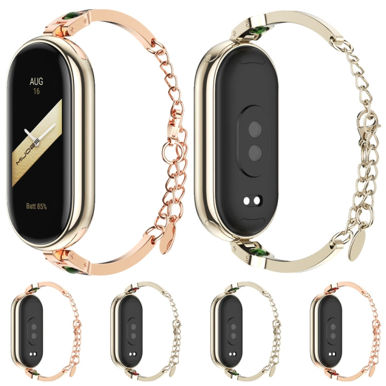 For Xiaomi Mi Band 8 / 9 / 9 NFC Mijobs Ruyi Beauty Bracelet Watch Band(Light Gold Red) - Watch Bands by MIJOBS | Online Shopping UK | buy2fix