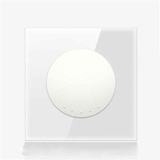 86mm Round LED Tempered Glass Switch Panel, White Round Glass, Style:One Open Multiple Control - Consumer Electronics by buy2fix | Online Shopping UK | buy2fix