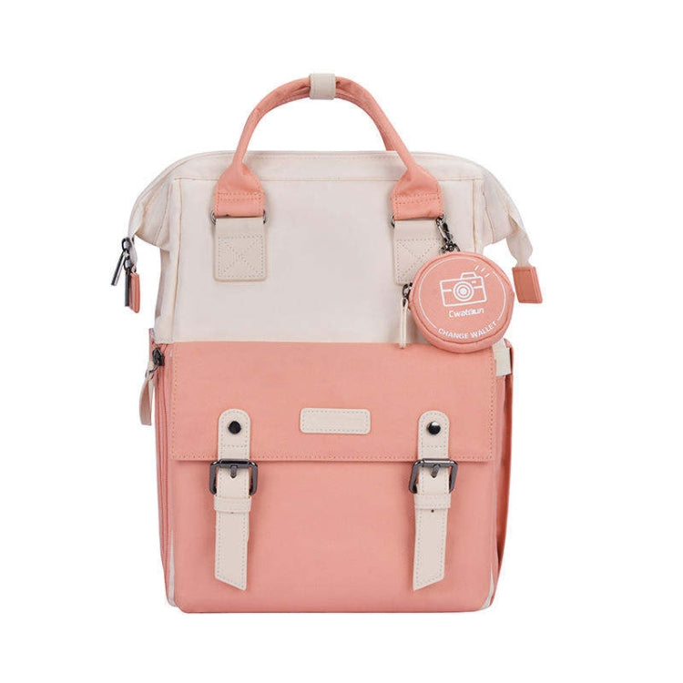 Cwatcun D87 Color Matching Camera Backpack Large Capacity Photography Bag, Size:38 x 31 x 20cm Small(Pink) - Backpack by Cwatcun | Online Shopping UK | buy2fix