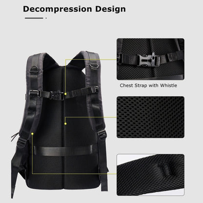 Cwatcun D111 Large Capacity Outdoor Professional Photography Backpack Shoulders Laptop Camera Bag, Size:56 x 33 x 18cm(Black) - Backpack by Cwatcun | Online Shopping UK | buy2fix