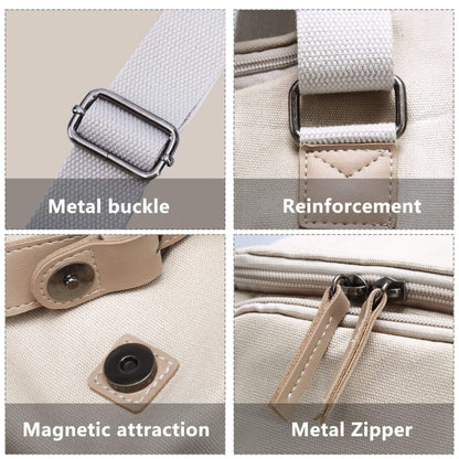 Cwatcun N1 Retro Multifunctional Canvas Waterproof Digital Camera Photography Bag, Size:22.5 x 14.5 x 27cm Beige - Strap Satchel by Cwatcun | Online Shopping UK | buy2fix