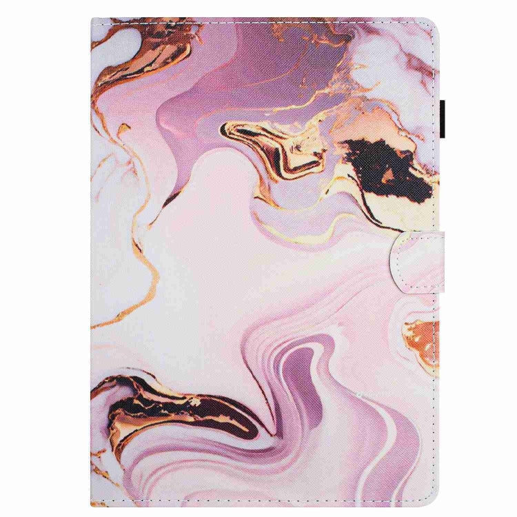 For iPad 2025 / 2022 Marble Pattern Stitching Smart Leather Tablet Case(Gold Pink) - iPad 2025 / 2022 Cases by buy2fix | Online Shopping UK | buy2fix