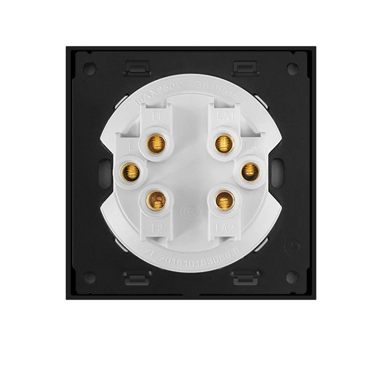 86mm Round LED Tempered Glass Switch Panel, Gray Round Glass, Style:TV Socket - Consumer Electronics by buy2fix | Online Shopping UK | buy2fix