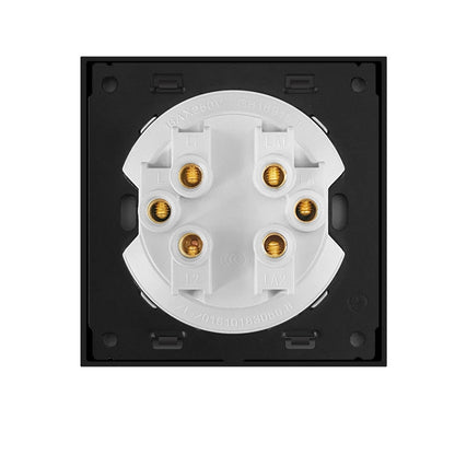 86mm Round LED Tempered Glass Switch Panel, Gray Round Glass, Style:Blank Panel - Consumer Electronics by buy2fix | Online Shopping UK | buy2fix