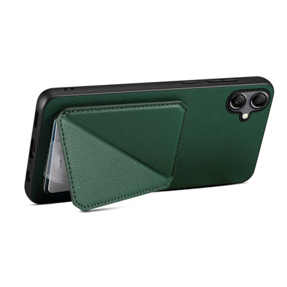 For Samsung Galaxy S23 5G Denior Imitation Calf Leather Back Phone Case with Holder(Green) - Galaxy S23 5G Cases by Denior | Online Shopping UK | buy2fix