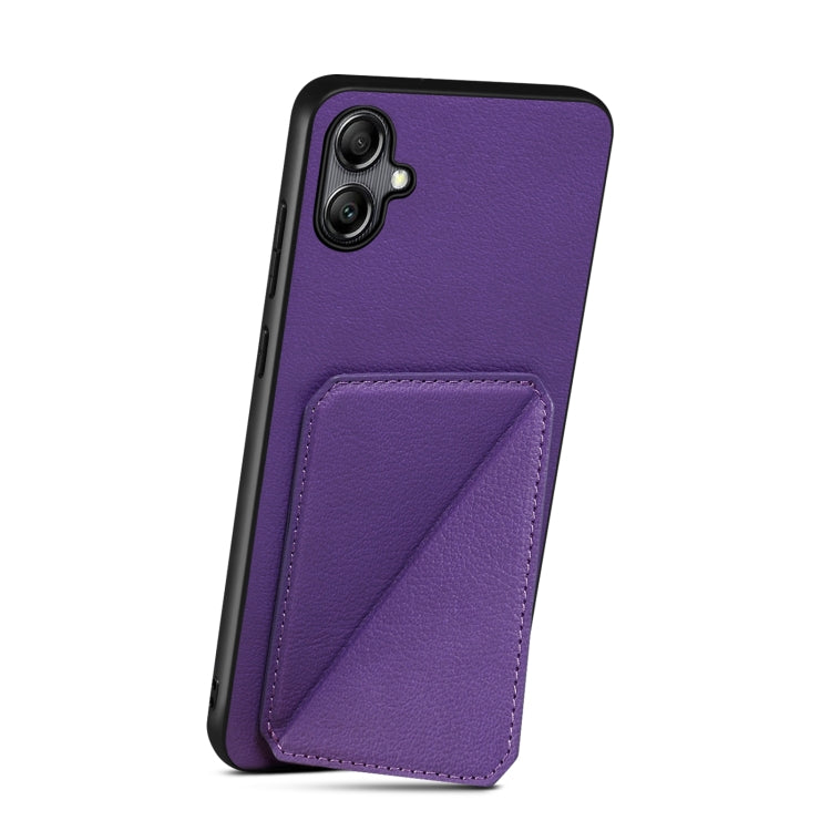 For Samsung Galaxy S23+ 5G Denior Imitation Calf Leather Back Phone Case with Holder(Purple) - Galaxy S23+ 5G Cases by Denior | Online Shopping UK | buy2fix