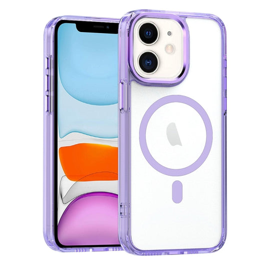 For iPhone 11 MagSafe Magnetic Clear Phone Case(Purple) - iPhone 11 Cases by buy2fix | Online Shopping UK | buy2fix