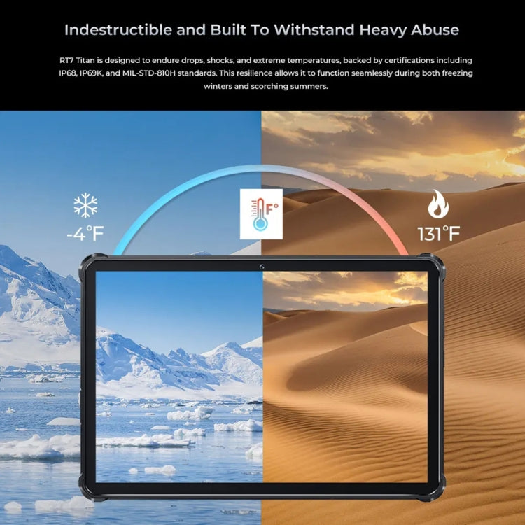 OUKITEL RT7 TITAN 4G Network IP68/IP69K Rugged Tablet, 8GB+256GB, 10.1 inch Android 13 MediaTek MT8788 Octa Core Support Dual SIM, EU Plug(Blue) - Other by OUKITEL | Online Shopping UK | buy2fix