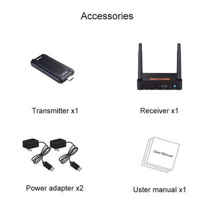 Measy FHD656 Mini 1080P HDMI 1.4 HD Wireless Audio Video Transmitter Receiver Extender Transmission System, Transmission Distance: 100m, UK Plug - Computer & Networking by Measy | Online Shopping UK | buy2fix