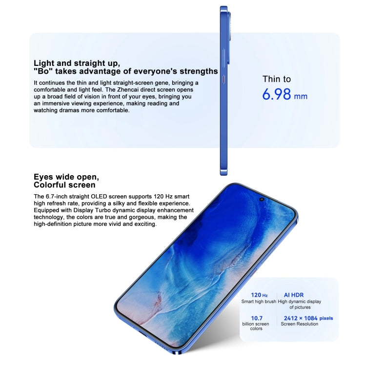 Huawei nova 12, 8GB+256GB, Screen Fingerprint Identification, 6.7 inch HarmonyOS 4.0 Octa Core, Network: 4G, NFC, OTG, Not Support Google Play(Blue) - Huawei Mate & P by Huawei | Online Shopping UK | buy2fix