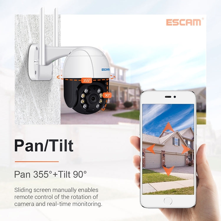 ESCAM QF518 5MP Smart WiFi IP Camera, Support AI Humanoid Detection / Auto Tracking / Dual Light Night Vision / Cloud Storage / Two Way Audio / TF Card, Plug:EU Plug(White) - Dome Camera by ESCAM | Online Shopping UK | buy2fix