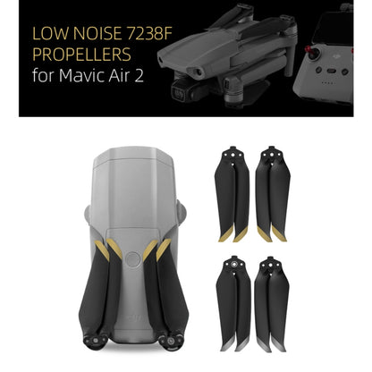 1 Pair Sunnylife 7238F-1 For DJI Mavic Air 2 Low Noise Quick-release Propellers(Silver) - DJI & GoPro Accessories by Sunnylife | Online Shopping UK | buy2fix