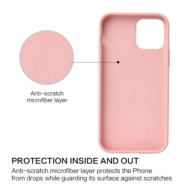 For iPhone 12 / 12 Pro Solid Color Liquid Silicone Shockproof Protective Case(White) - iPhone 12 / 12 Pro Cases by buy2fix | Online Shopping UK | buy2fix