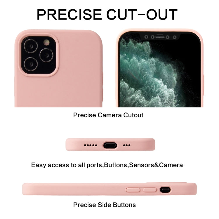 For iPhone 12 / 12 Pro Solid Color Liquid Silicone Shockproof Protective Case(White) - iPhone 12 / 12 Pro Cases by buy2fix | Online Shopping UK | buy2fix