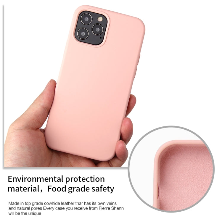 For iPhone 12 / 12 Pro Solid Color Liquid Silicone Shockproof Protective Case(Country Red) - iPhone 12 / 12 Pro Cases by buy2fix | Online Shopping UK | buy2fix