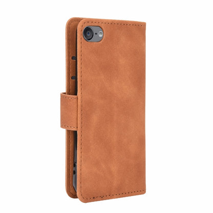For iPod Touch 6 & 5 Solid Color Skin Feel Magnetic Buckle Horizontal Flip Calf Texture PU Leather Case with Holder & Card Slots & Wallet(Brown) - More iPhone Cases by buy2fix | Online Shopping UK | buy2fix