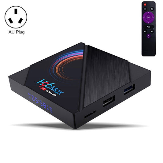 H96 Max 6K Ultra HD Smart TV Box with Remote Controller, Android 10.0, Allwinner H616 Quad Core ARM Cortex-A53, 2GB+16GB, Support TF Card / USBx2 / AV / HDMI / WIFI, AU Plug - Consumer Electronics by buy2fix | Online Shopping UK | buy2fix