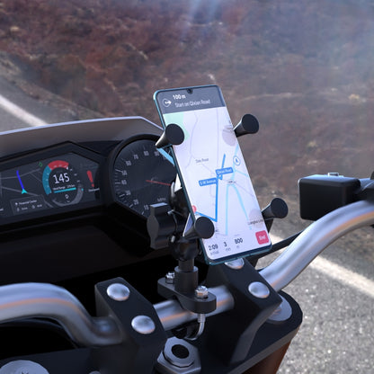 WUPP CS-1133A1 Motorcycle Four-claw X Shape Adjustable Mobile Phone Holder Bracket, Double Tap Buckle Version - Holder by WUPP | Online Shopping UK | buy2fix
