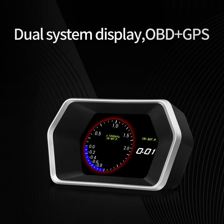 P17 Car HUD Head-up Display GPS Speed Meter Car OBD2 Fault Elimination Code - Head Up Display System by buy2fix | Online Shopping UK | buy2fix