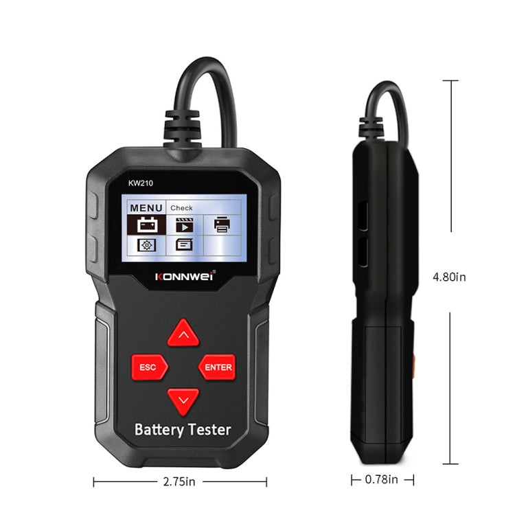 KONNWEI KW210 Car Battery Test Battery Capacity Resistance Battery Detector - In Car by KONNWEI | Online Shopping UK | buy2fix