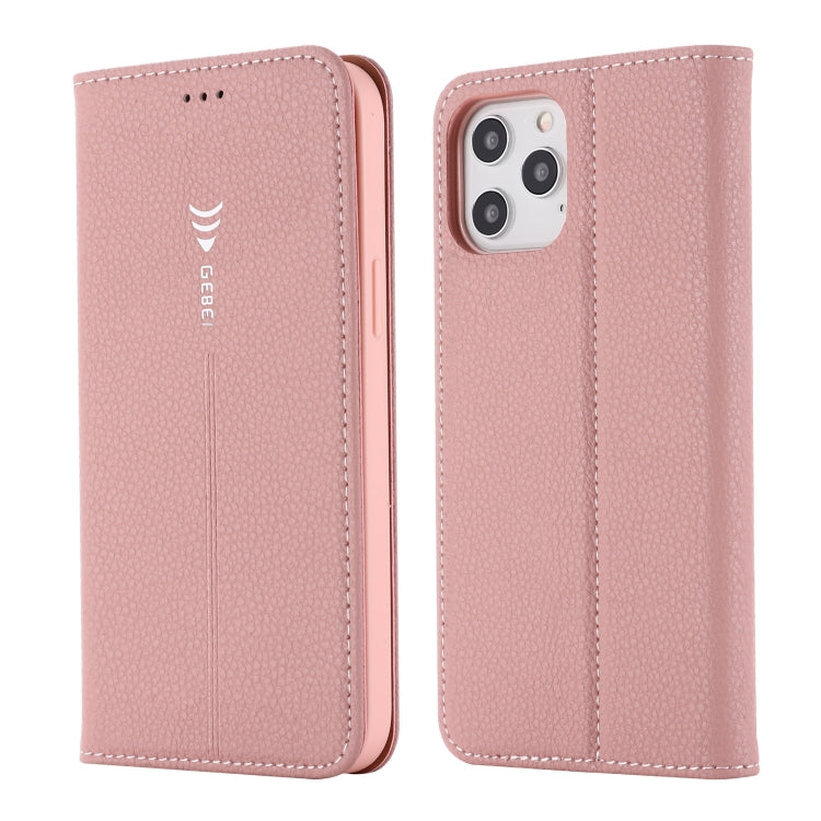 For iPhone 12 Pro Max GEBEI PU+TPU Horizontal Flip Protective Case with Holder & Card Slots(Rose Gold) - iPhone 12 Pro Max Cases by GEBEI | Online Shopping UK | buy2fix