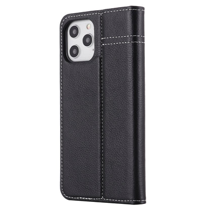 For iPhone 12 mini GEBEI Top-grain Leather Horizontal Flip Protective Case with Holder & Card Slots (Black) - iPhone 12 mini Cases by GEBEI | Online Shopping UK | buy2fix