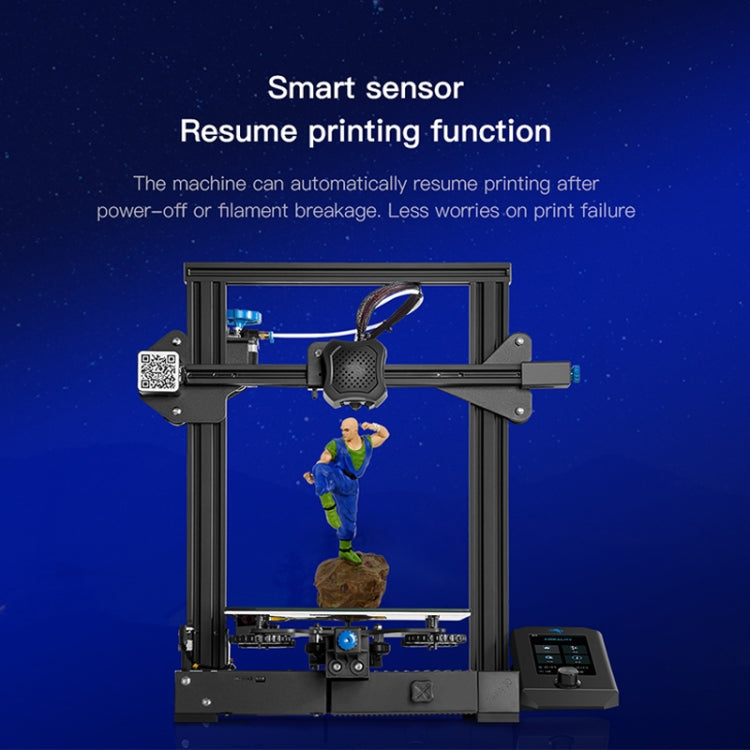 CREALITY Ender-3 V2 Craborundom Glass Platform Ultra-silent DIY 3D Printer, Print Size : 22 x 22 x 25cm, EU Plug - 3D Printer by Creality | Online Shopping UK | buy2fix