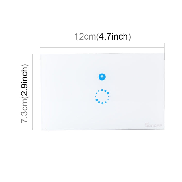 Sonoff  Touch 120mm 1 Gang Tempered Glass Panel Wall Switch Smart Home Light Touch Switch, Compatible with Alexa and Google Home, AC 90V-250V 400W 2A - Consumer Electronics by buy2fix | Online Shopping UK | buy2fix