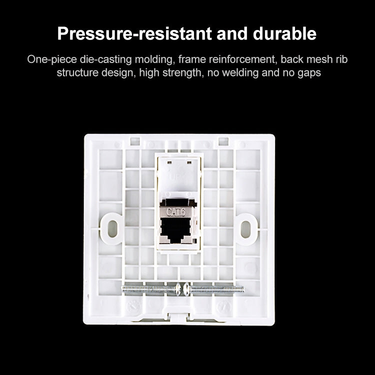 CAT.6 Shielded Pass-through Network Module, Dual Ports Panel + Shielded Pass-through (Gold) - Lan Cable and Tools by buy2fix | Online Shopping UK | buy2fix