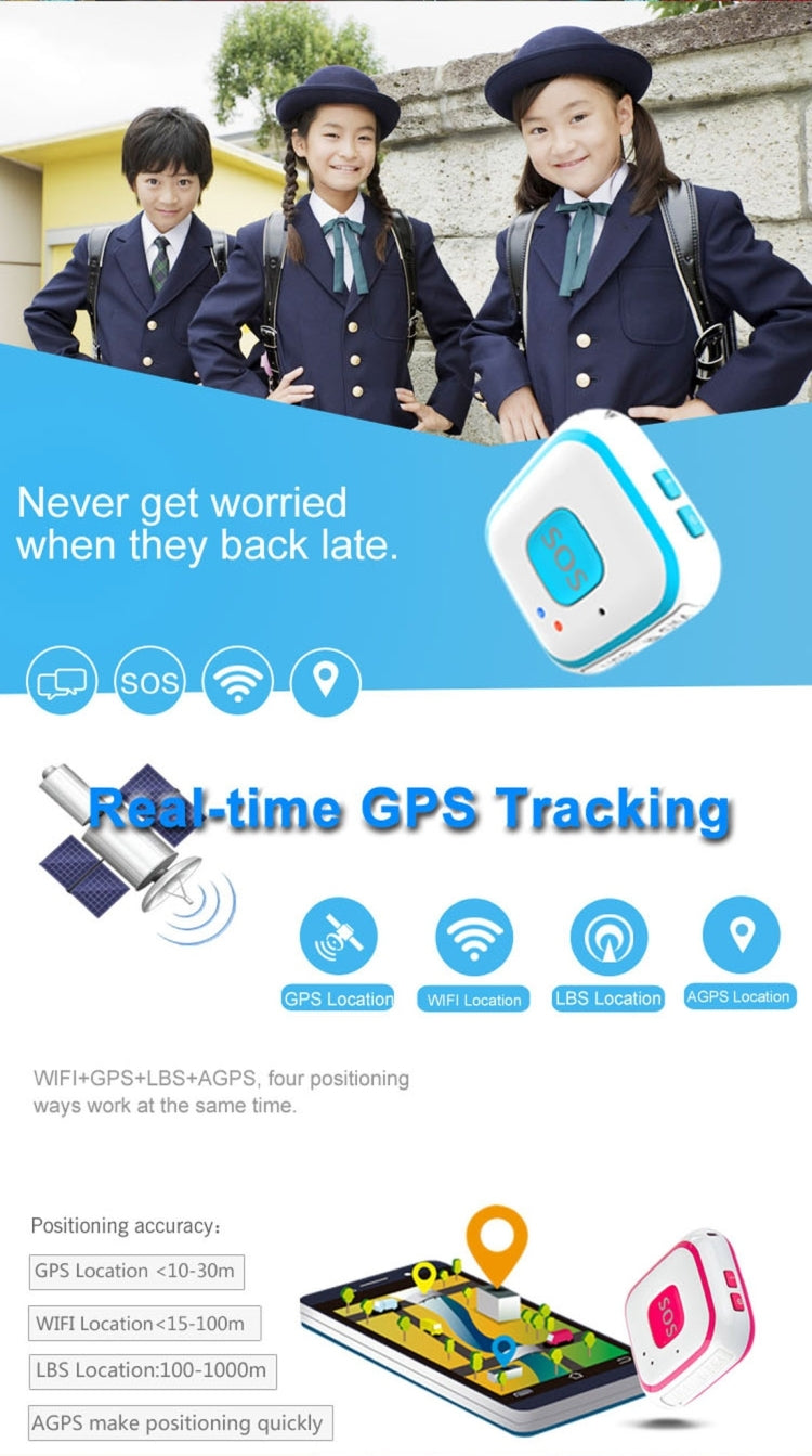 V28 Necklace Style GSM Mini LBS WiFi AGPS Tracker SOS Communicator(Black) - Personal Tracker by buy2fix | Online Shopping UK | buy2fix