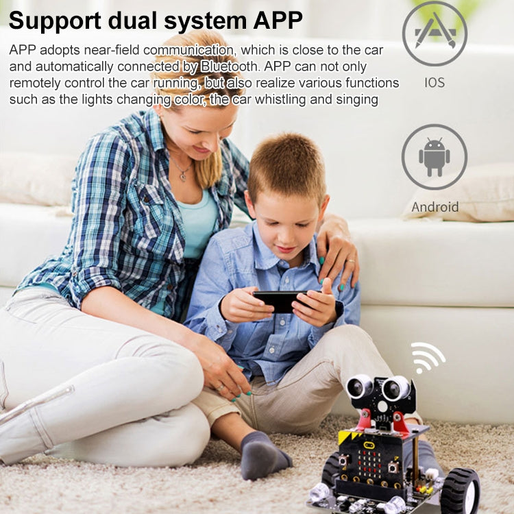 Yahboom Microbit Smart Robot Car Bitbot with IR and APP for Micro:bit V2/V1.5, without Micro:bit V2/V1.5 Board - Others by YAHBOOM | Online Shopping UK | buy2fix