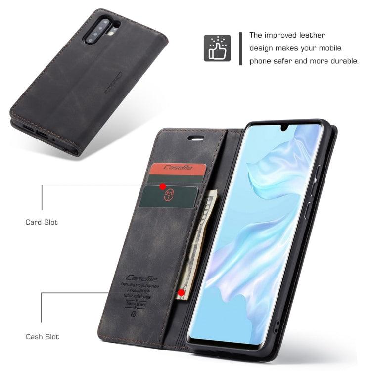 CaseMe-013 Multifunctional Retro Frosted Horizontal Flip Leather Case for Huawei P30 Pro, with Card Slot & Holder & Wallet (Black) - Huawei Cases by CaseMe | Online Shopping UK | buy2fix