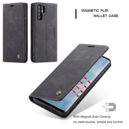 CaseMe-013 Multifunctional Retro Frosted Horizontal Flip Leather Case for Huawei P30 Pro, with Card Slot & Holder & Wallet (Black) - Huawei Cases by CaseMe | Online Shopping UK | buy2fix