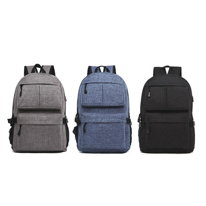 Universal Multi-Function Oxford Cloth Laptop Shoulders Bag Backpack with External USB Charging Port, Size: 46x32x12cm, For 15.6 inch and Below Macbook, Samsung, Lenovo, Sony, DELL Alienware, CHUWI, ASUS, HP(Black) - Backpack by buy2fix | Online Shopping UK | buy2fix
