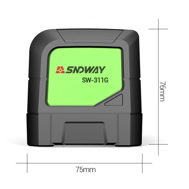 SNDWAY SW-311R Laser Level Covering Walls and Floors 2 Line Red Beam IP54 Water / Dust-proof(Yellow) - Consumer Electronics by SNDWAY | Online Shopping UK | buy2fix