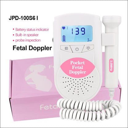 JPD-100S6 I LCD Ultrasonic Scanning Pregnant Women Fetal Stethoscope Monitoring Monitor / Fetus-voice Meter, Complies with IEC60601-1:2006(Pink) - Heart Rate Monitoring by buy2fix | Online Shopping UK | buy2fix