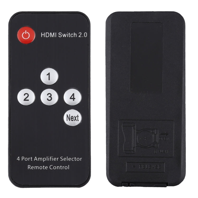 4X1 4K/60Hz HDMI 2.0 Switch with Remote Control, EU Plug - Switch by buy2fix | Online Shopping UK | buy2fix