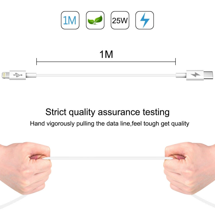 HAWEEL 25W 3A USB-C / Type-C to 8 Pin PD Fast Charging Cable for iPhone, iPad, Cable Length:1m - Normal Style Cable by buy2fix | Online Shopping UK | buy2fix