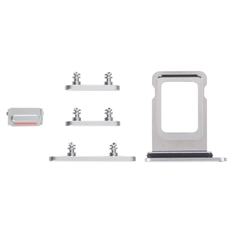 SIM Card Tray + SIM Card Tray + Side Keys for iPhone 14 Pro Max (Silver) - Repair & Spare Parts by buy2fix | Online Shopping UK | buy2fix