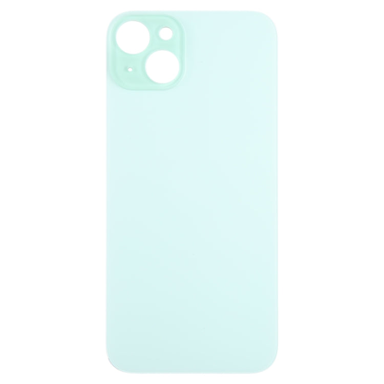 For iPhone 15 Plus Easy Replacement Big Camera Hole Glass Back Battery Cover(Green) -  by buy2fix | Online Shopping UK | buy2fix