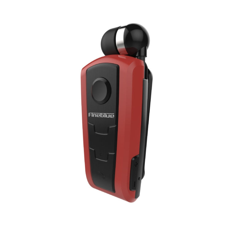 Fineblue F910 CSR4.1 Retractable Cable Caller Vibration Reminder Anti-theft Bluetooth Headset(Red) - Bluetooth Earphone by Fineblue | Online Shopping UK | buy2fix